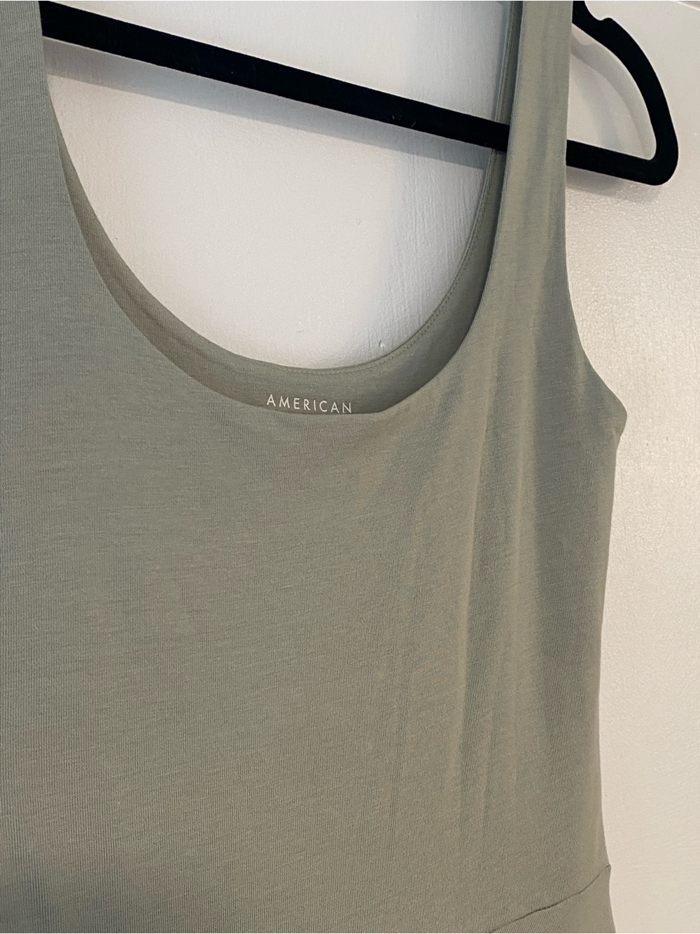American Eagle Scoop Neck Midi Dress XS olive green - Picture 8 of 10
